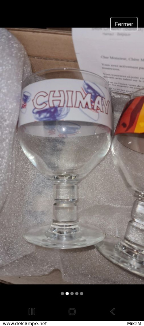 Lot Verre Chimay Serie Limitée - Alcoholes