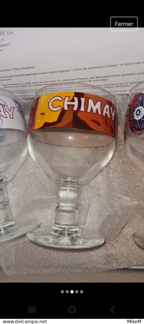 Lot Verre Chimay Serie Limitée - Alcohols
