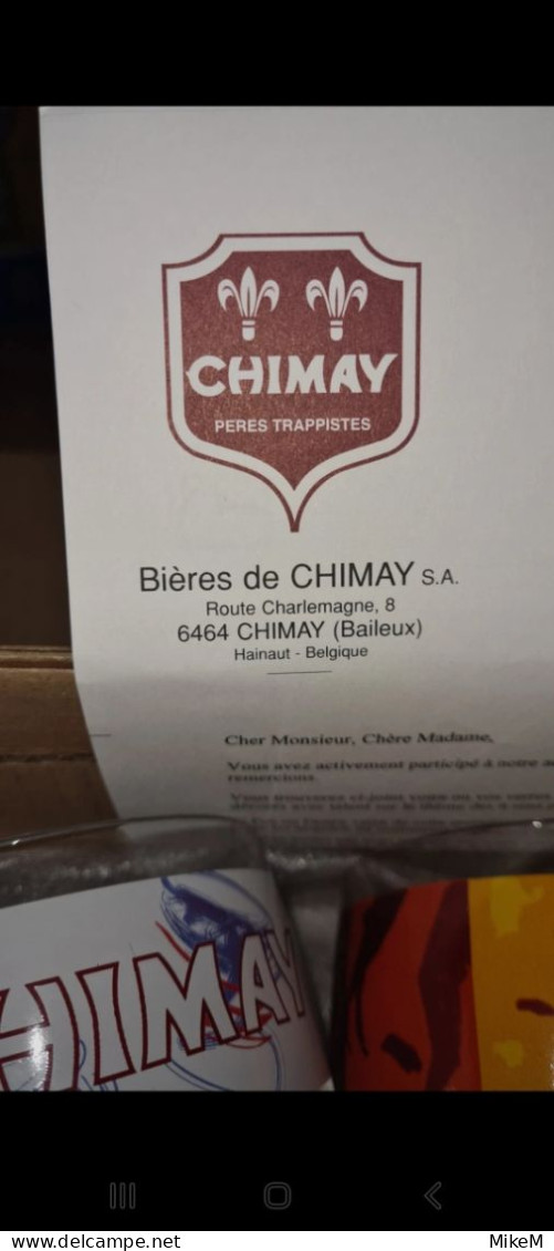 Lot Verre Chimay Serie Limitée - Alcohols