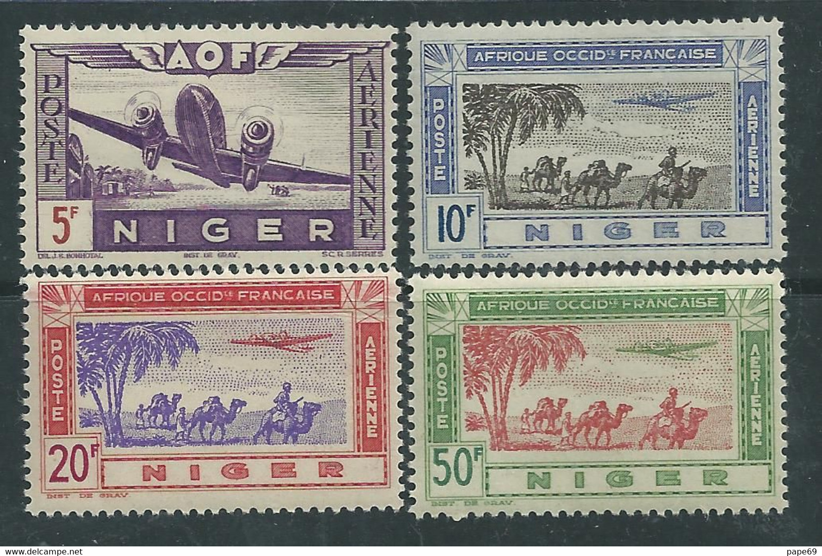 Niger PA N° 10 / 17 X  Série De Londres, Les 8 Valeurs Trace De Charnière Sinon TB - Unused Stamps