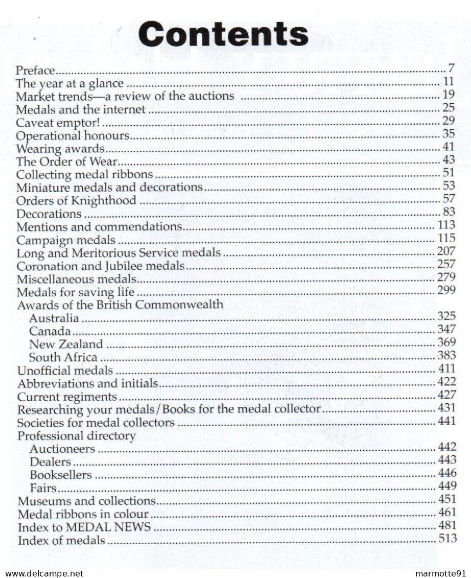 MEDAL YEARBOOK 2005 GUIDE CATALOGUE MEDAILLES DECORATIONS BRITANNIQUES ROYAUME UNI MEDALS ORDERS - Autres & Non Classés