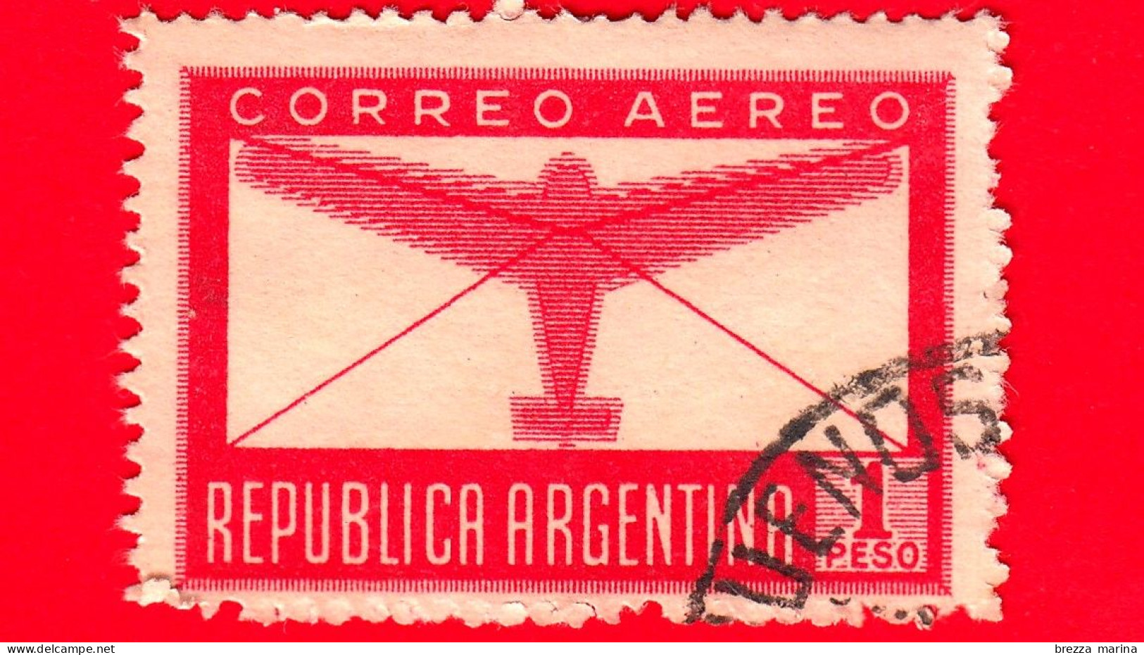 ARGENTINA - Usato - 1940 - Posta Aerea - Aereo E Lettera - 1 - Posta Aerea
