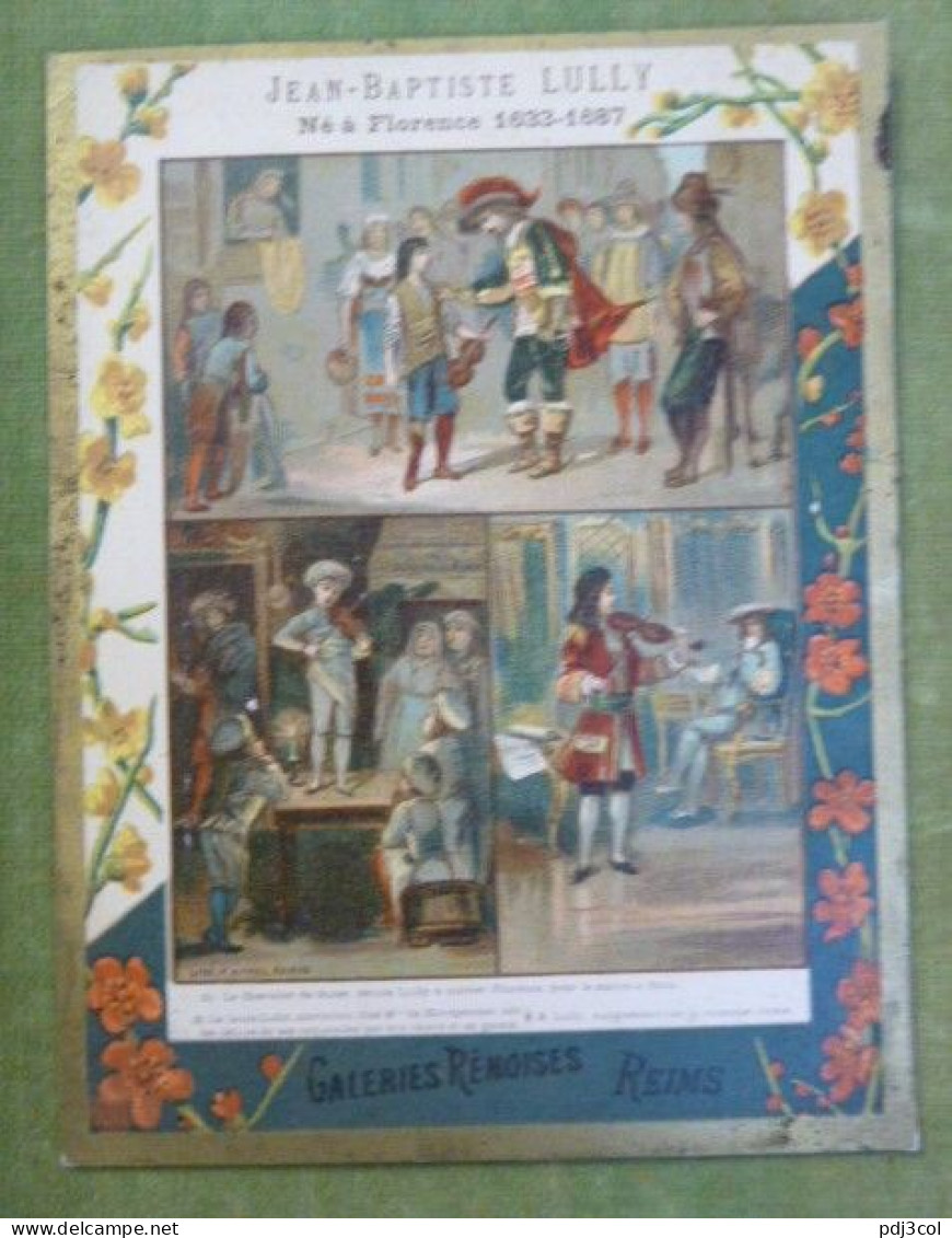 Chromo Galeries Rémoises - Jean-Baptiste LULLY Né à Florence (1633-1687) - Calendrier 1er Semestre 1888 - Otros & Sin Clasificación