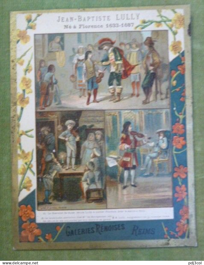 Chromo Galeries Rémoises - Jean-Baptiste LULLY Né à Florence (1633-1687) - Calendrier 1er Semestre 1888 - Autres & Non Classés