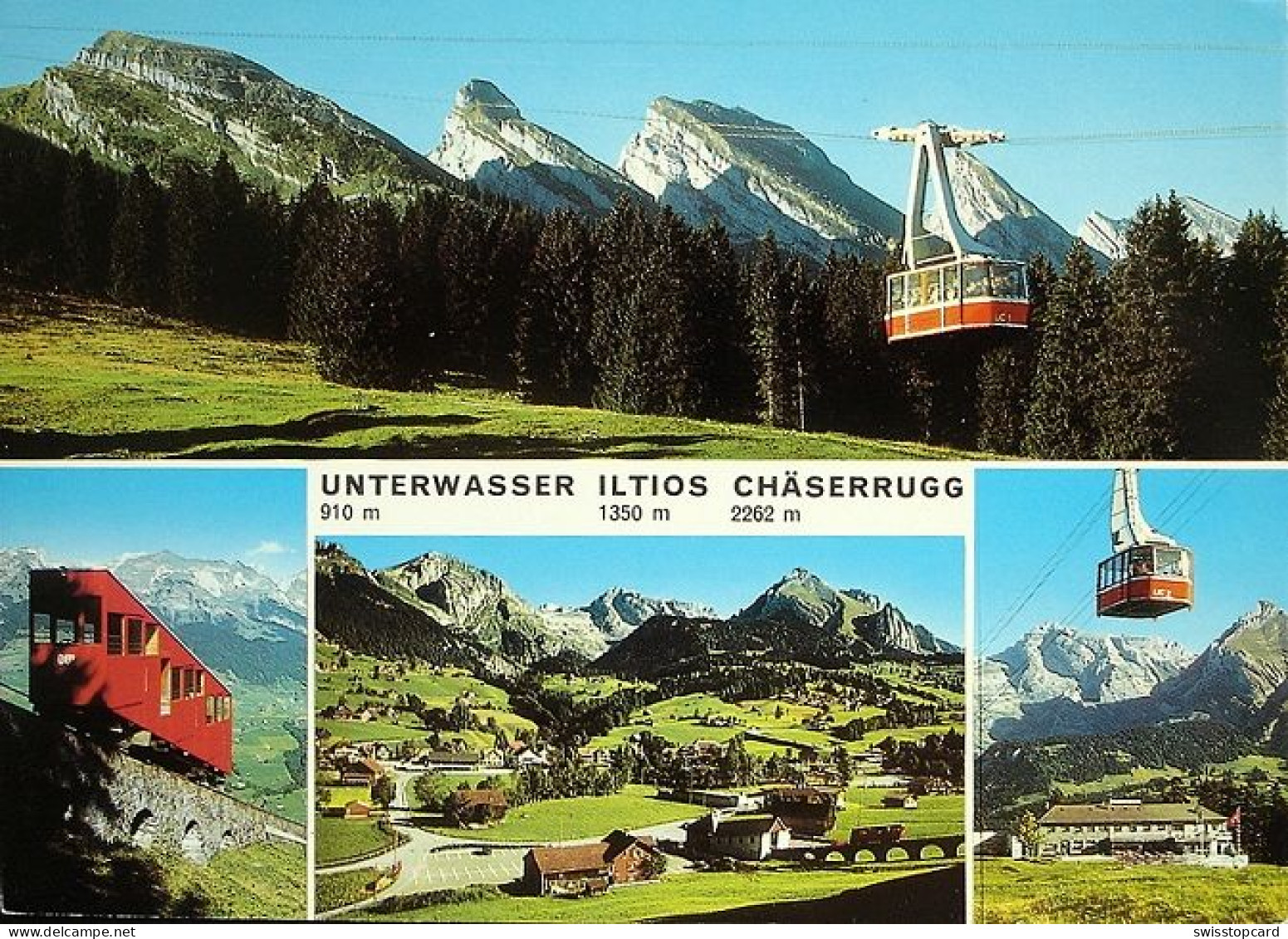 UNTERWASSER ILTIOS CHÄSERRUGG Standseilbahn, Luftseilbahn - Wildhaus-Alt Sankt Johann