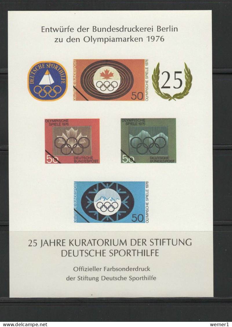 Germany 1996 Olympic Games Vignette From 1976 Montreal With Overprint "Kuratorium" MNH - Other & Unclassified