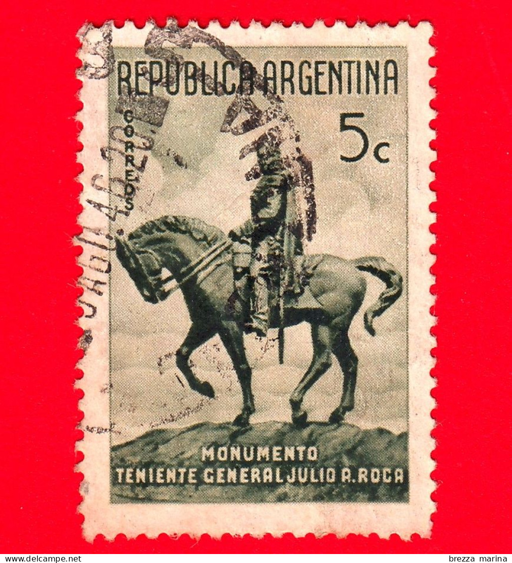 ARGENTINA - Usato - 1941 - Statua Del Generale Julio Roca (1843-1914) - 5 - Used Stamps