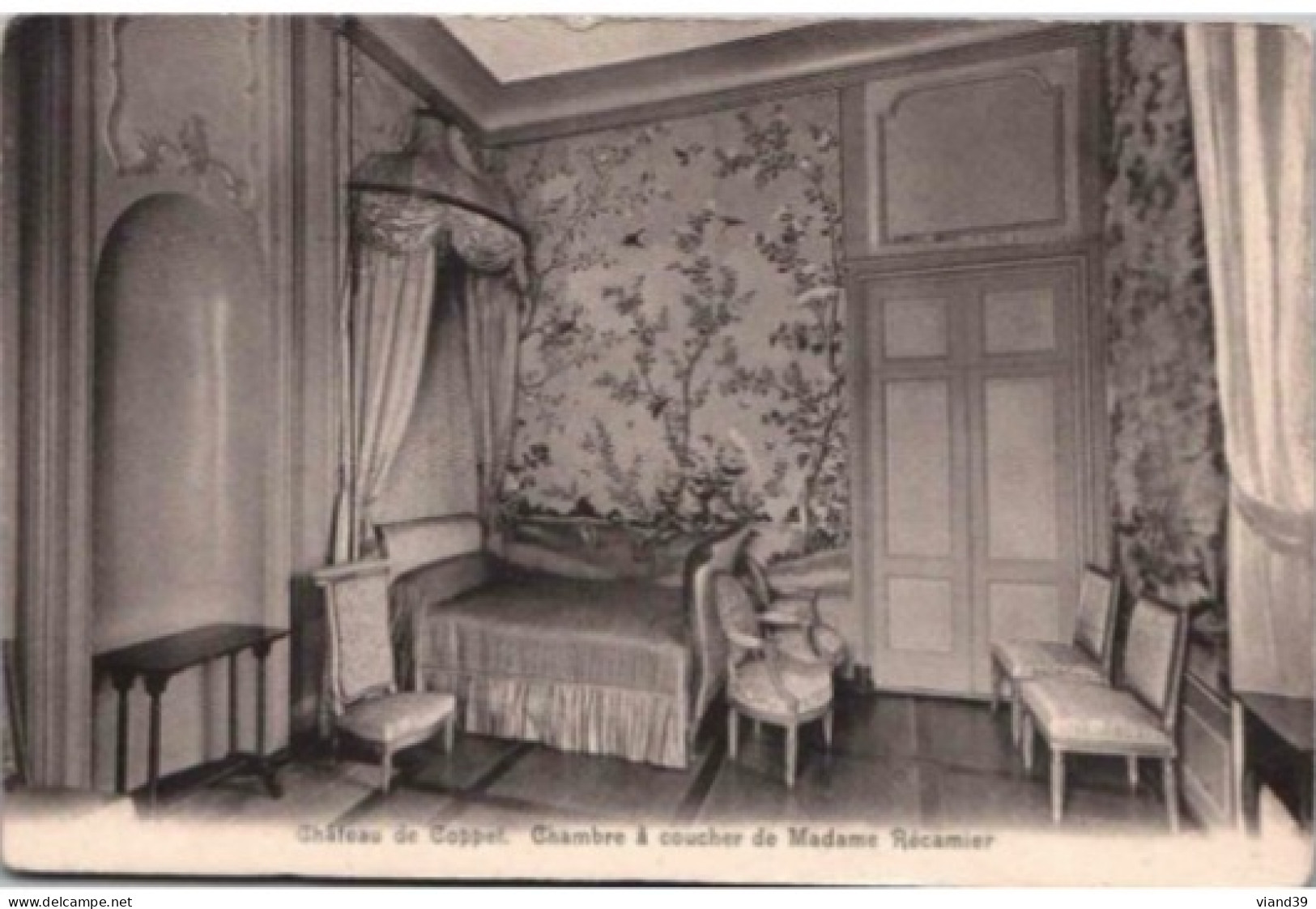 CPA. -   Château De Coppet, Chambre à Coucher  De Madame De Staë.    Non écrite. - Coppet