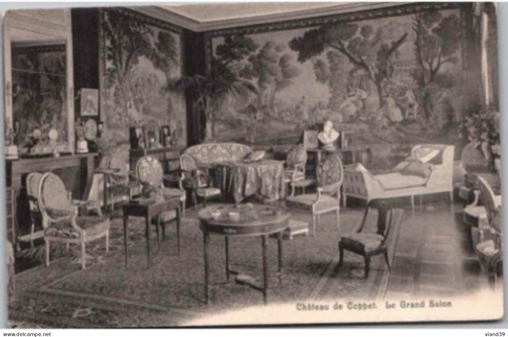 CPA. -   Château De Coppet, Le Grand Salon.      Non écrite. - Coppet