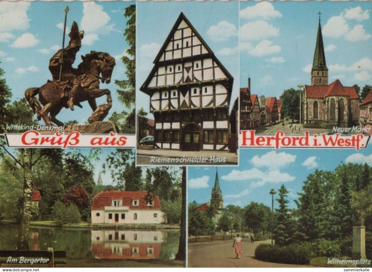 102266 - Herford - U.a. Neuer Markt - 1963 - Herford