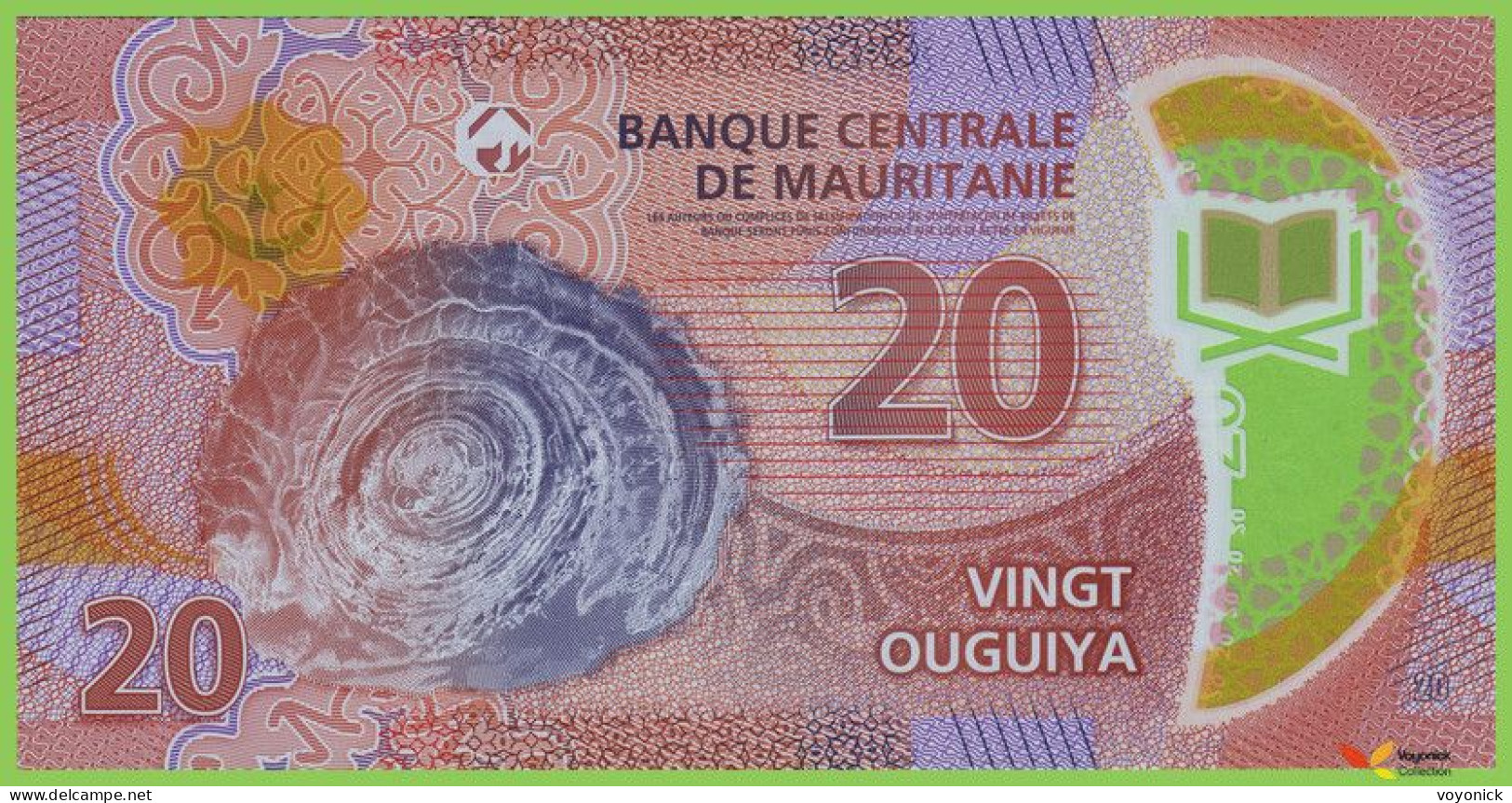 Voyo MAURITANIA 20 Ouguiya 2020(2021) P22A B125.5 X-AA UNC Polymer - Mauritanië