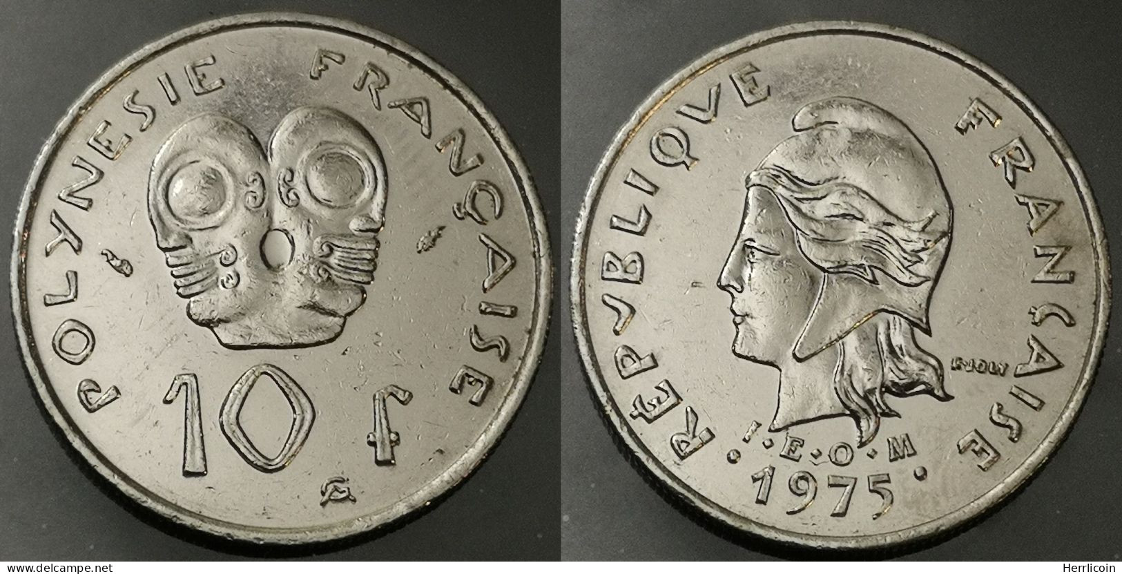 Monnaie Polynésie Française - 1975  - 10 Francs IEOM - Polynésie Française