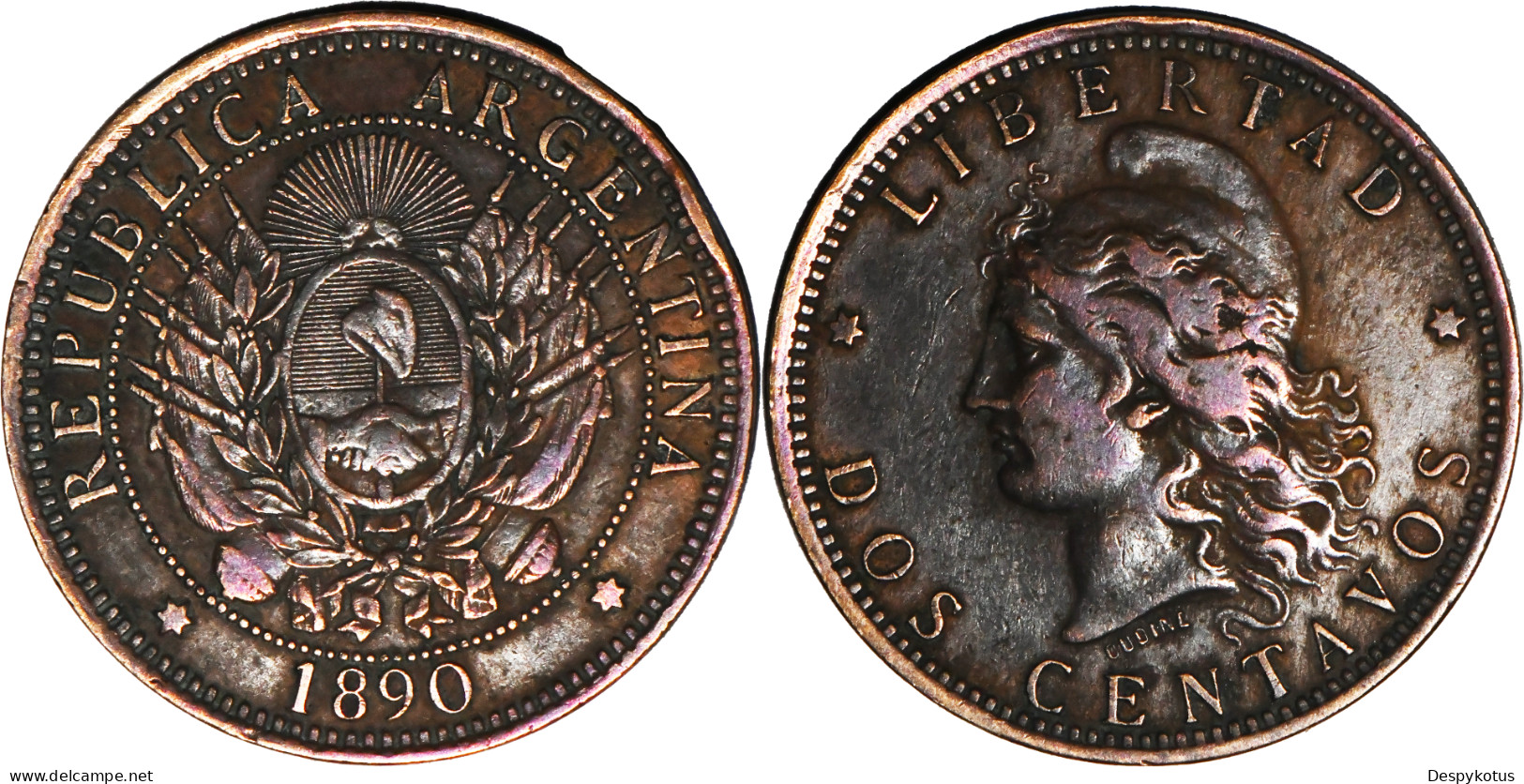 ARGENTINE - 1890 - Dos Centavos - 19-006 - Argentinië