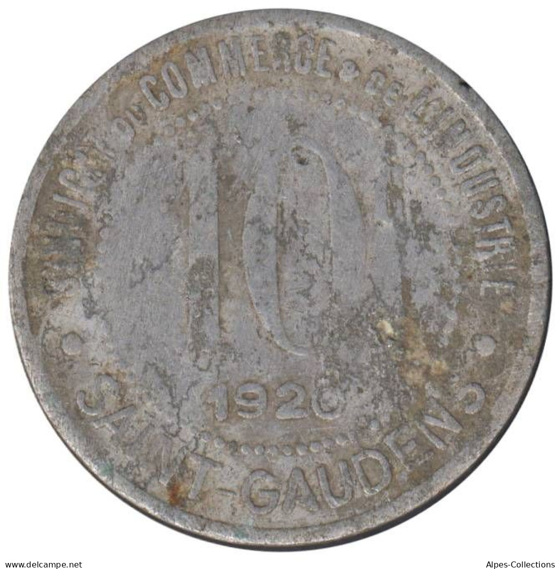 SAINT GAUDENS - 01.02 - Monnaie De Nécessité - 10 Centimes 1920 - Notgeld