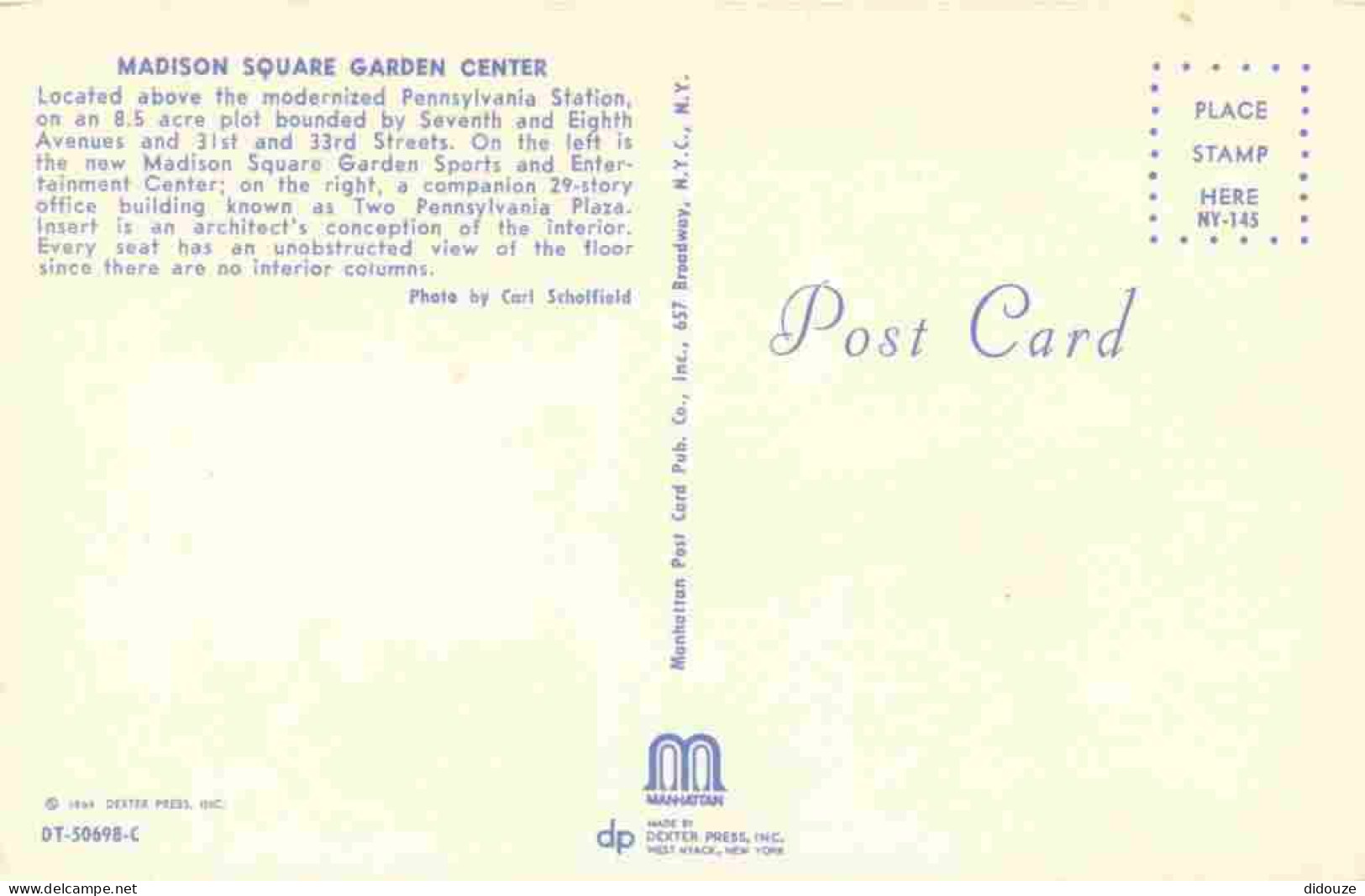Etats Unis - New York City - Madison Square Garden - Etat De New York - New York State - CPSM Format CPA - Carte Neuve - - Stadi & Strutture Sportive