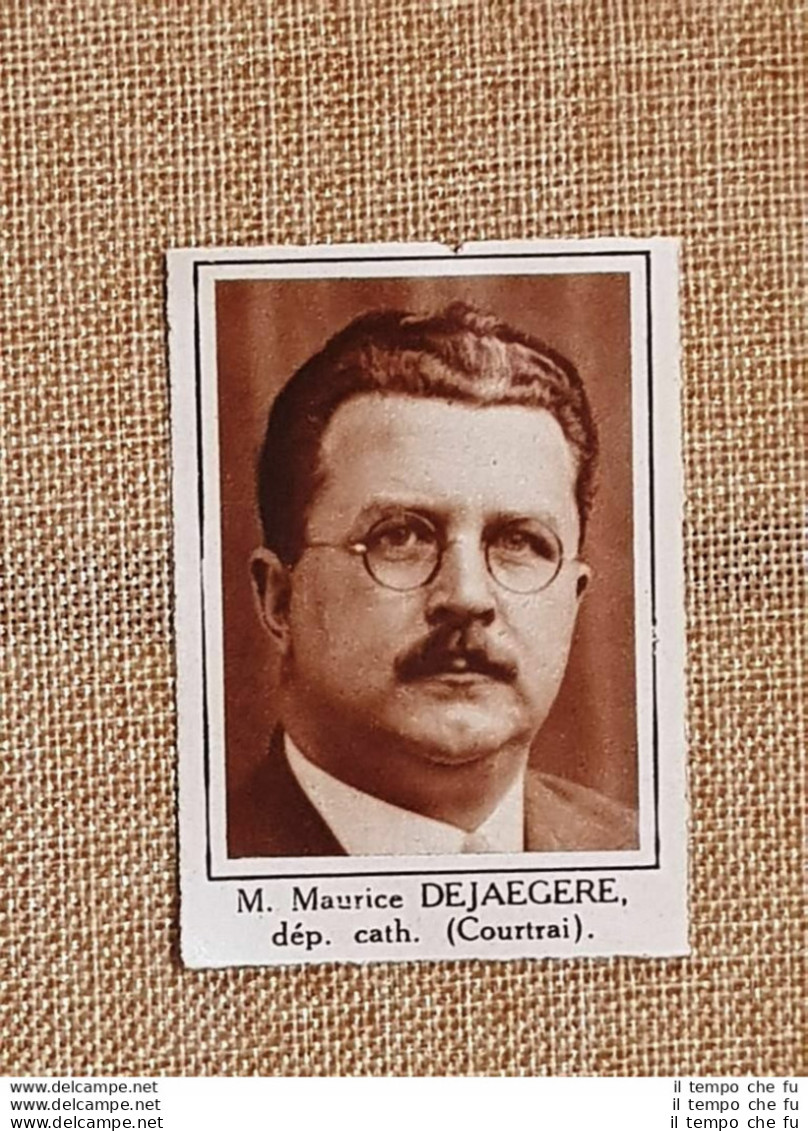 Parlamentare M. Maurice Dejaegere Courtrai Elezioni Del 24 Maggio 1936 - Other & Unclassified