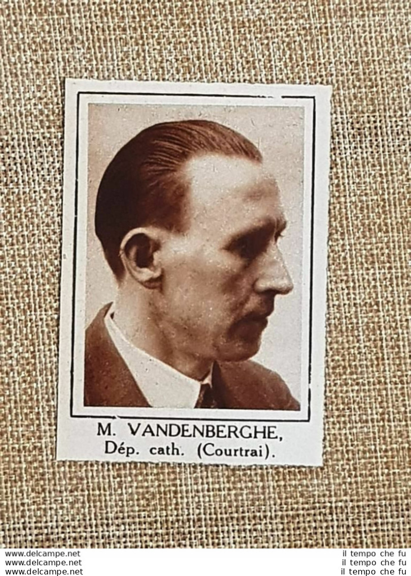 Parlamentare M. Vandenberghe Courtrai Elezioni Del 24 Maggio 1936 - Other & Unclassified