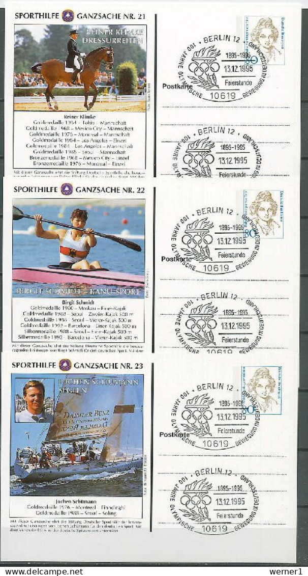 Germany 1995/1996 Olympic Games Winners 8 Commemorative Postcards No. 21-28 - Other & Unclassified