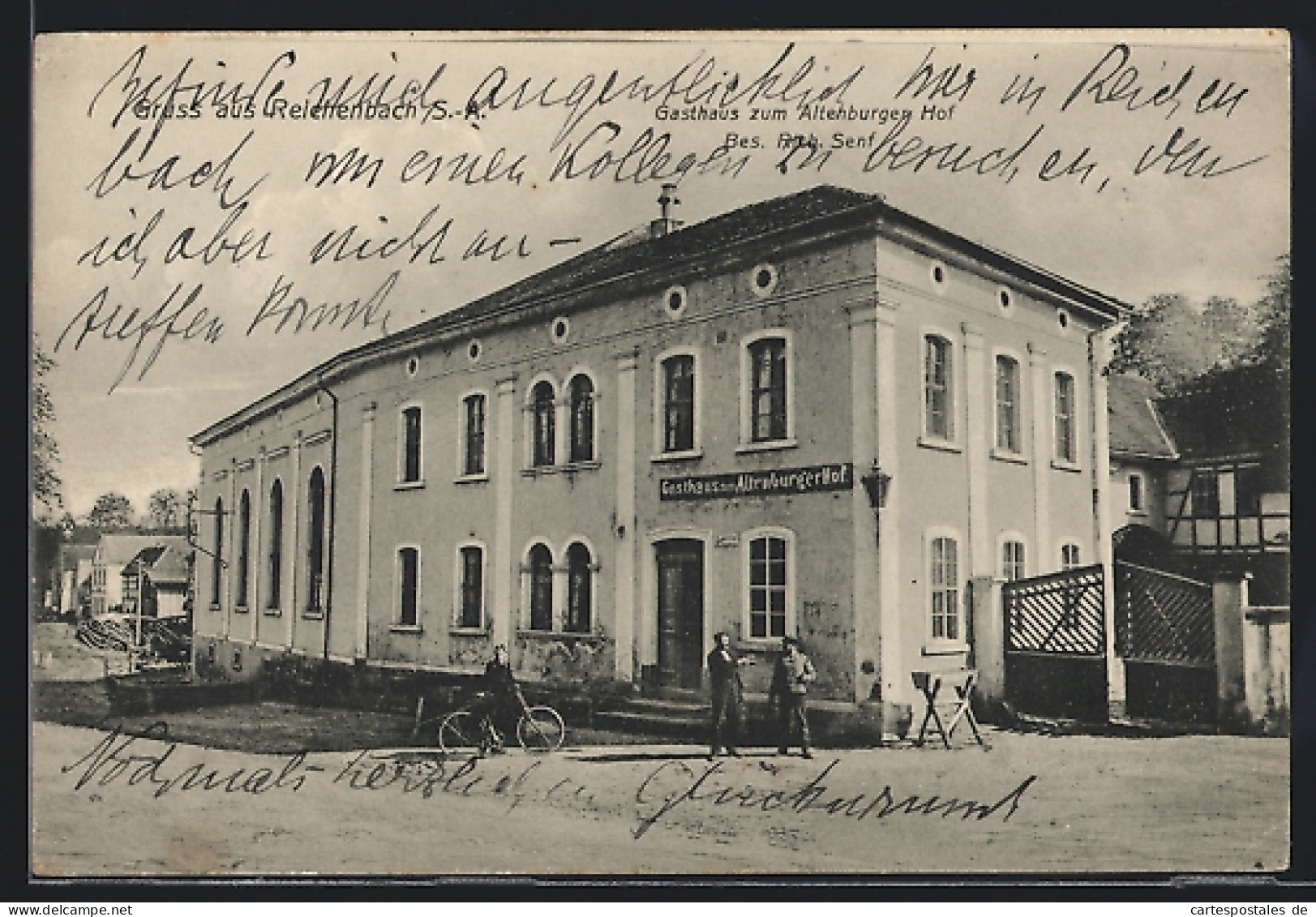 AK Reichenbach /S.-A., Gasthaus Zum Altenburger Hof, Bes. Rich. Senf  - Altenburg