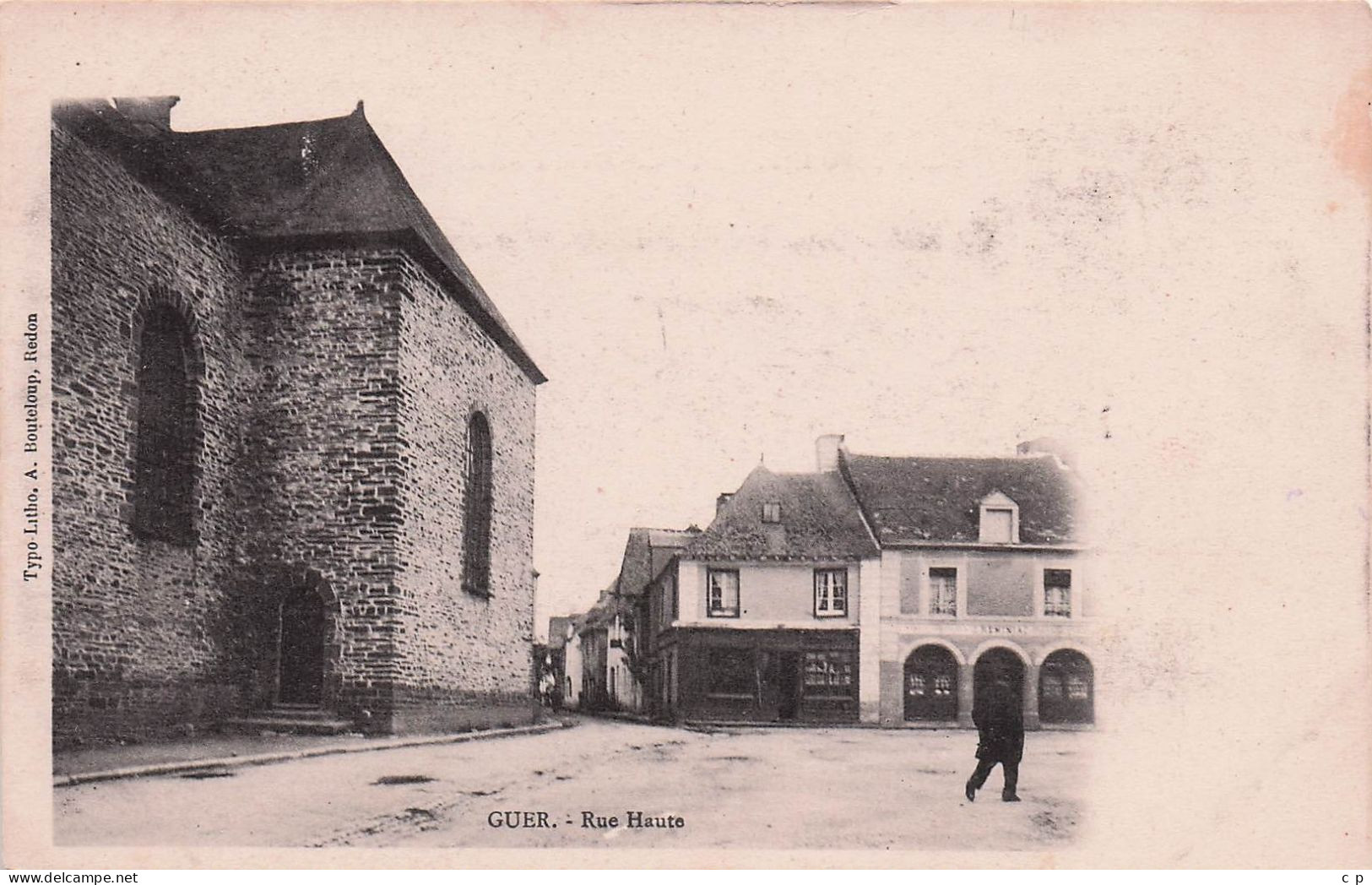 Guer - Rue Haute   - CPA °J - Guer Coetquidan