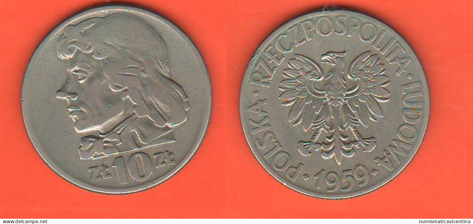 Poland 10 Zlotych 1959 Kosciuszko T. Polska Polonia Polonie - Poland