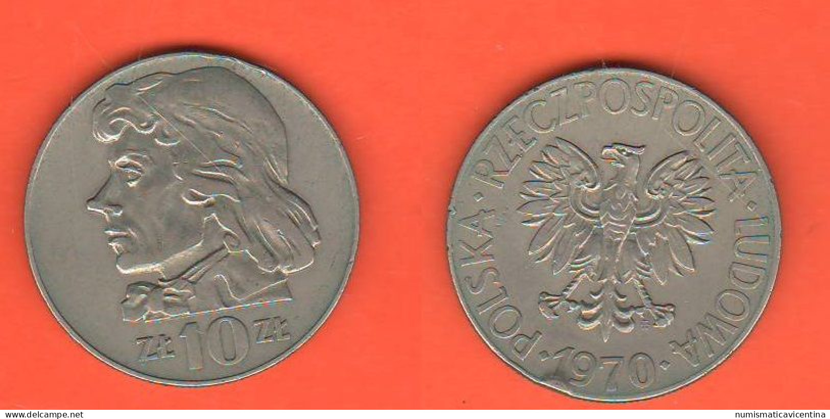 Poland 10 Zlotych 1970 Kosciuszko T. Polska Polonia Polonie - Polen