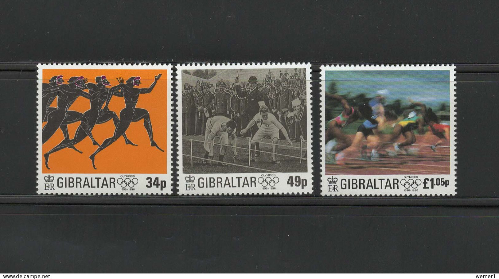 Gibraltar 1996 Olympic Games Atlanta, Set Of 3 MNH - Ete 1996: Atlanta