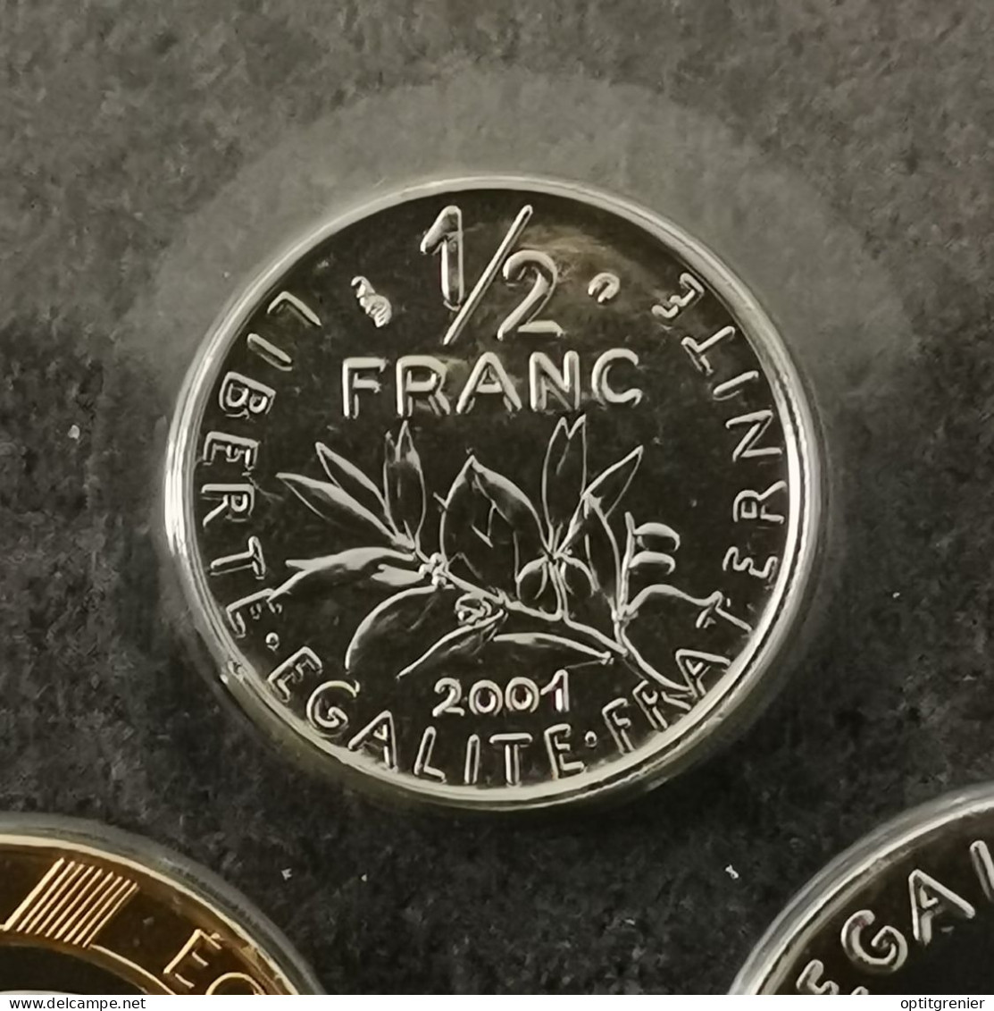 1/2 FRANC SEMEUSE 2001 BU / SCELLE ET ISSU DU COFFRET / FRANCE - 50 Centimes