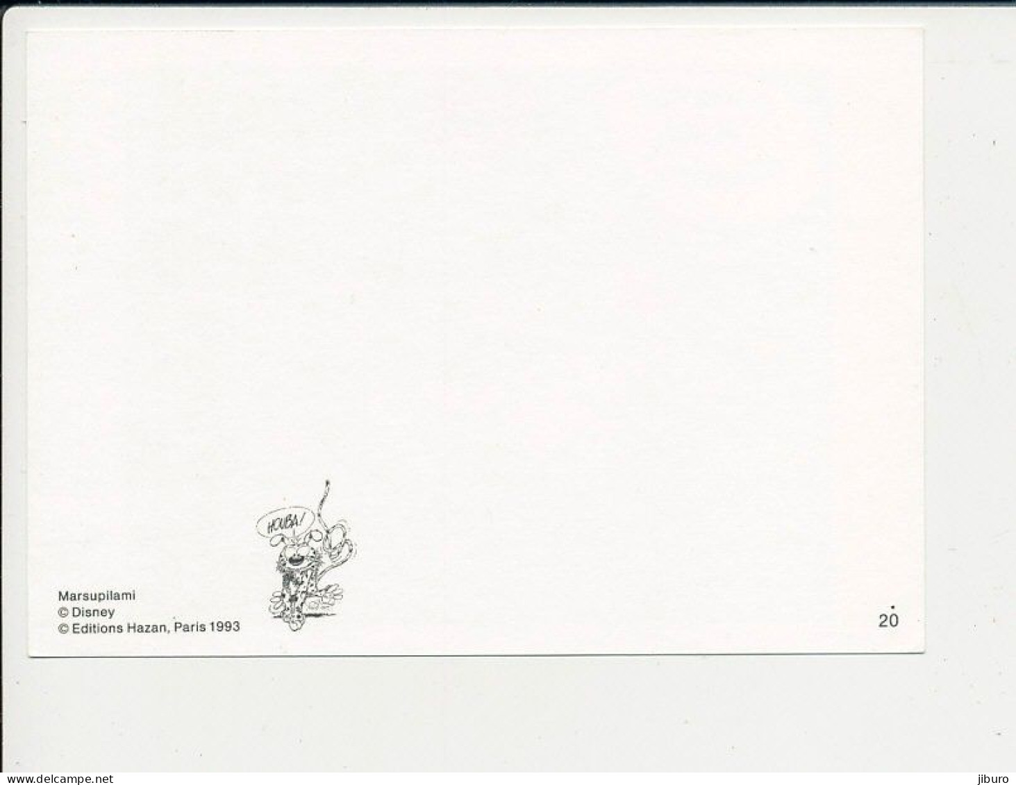 Carte Postale Marsupilami ( Editions Hazan 1993 - N° 20) CP-2/397 - Bandes Dessinées