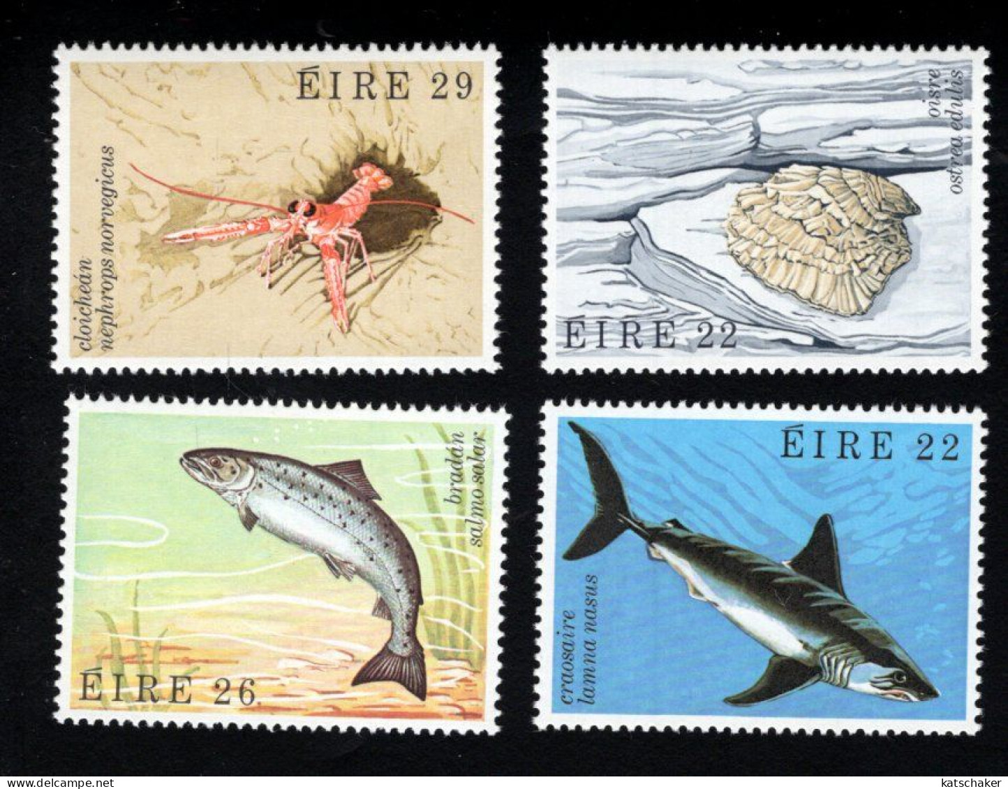 1999553051 1982  SCOTT 525 528 (XX) POSTFRIS  MINT NEVER HINGED - FUANA - MARINE LIFE - FISH - Nuovi