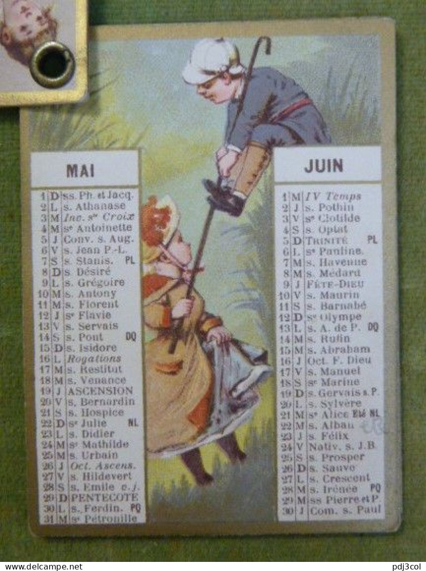 Petit Calendrier Pour 1887 Complet En 6 Feuilles Illustrées De Jolies Chromos - Autres & Non Classés