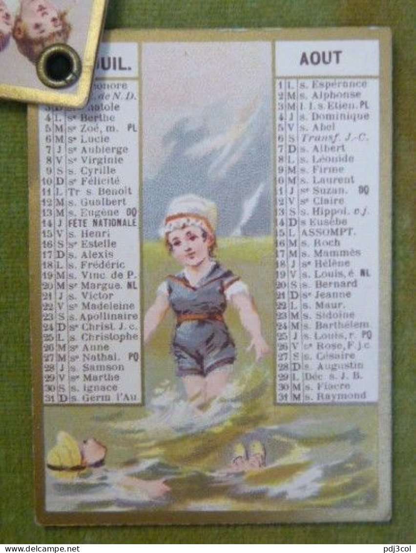 Petit Calendrier Pour 1887 Complet En 6 Feuilles Illustrées De Jolies Chromos - Autres & Non Classés