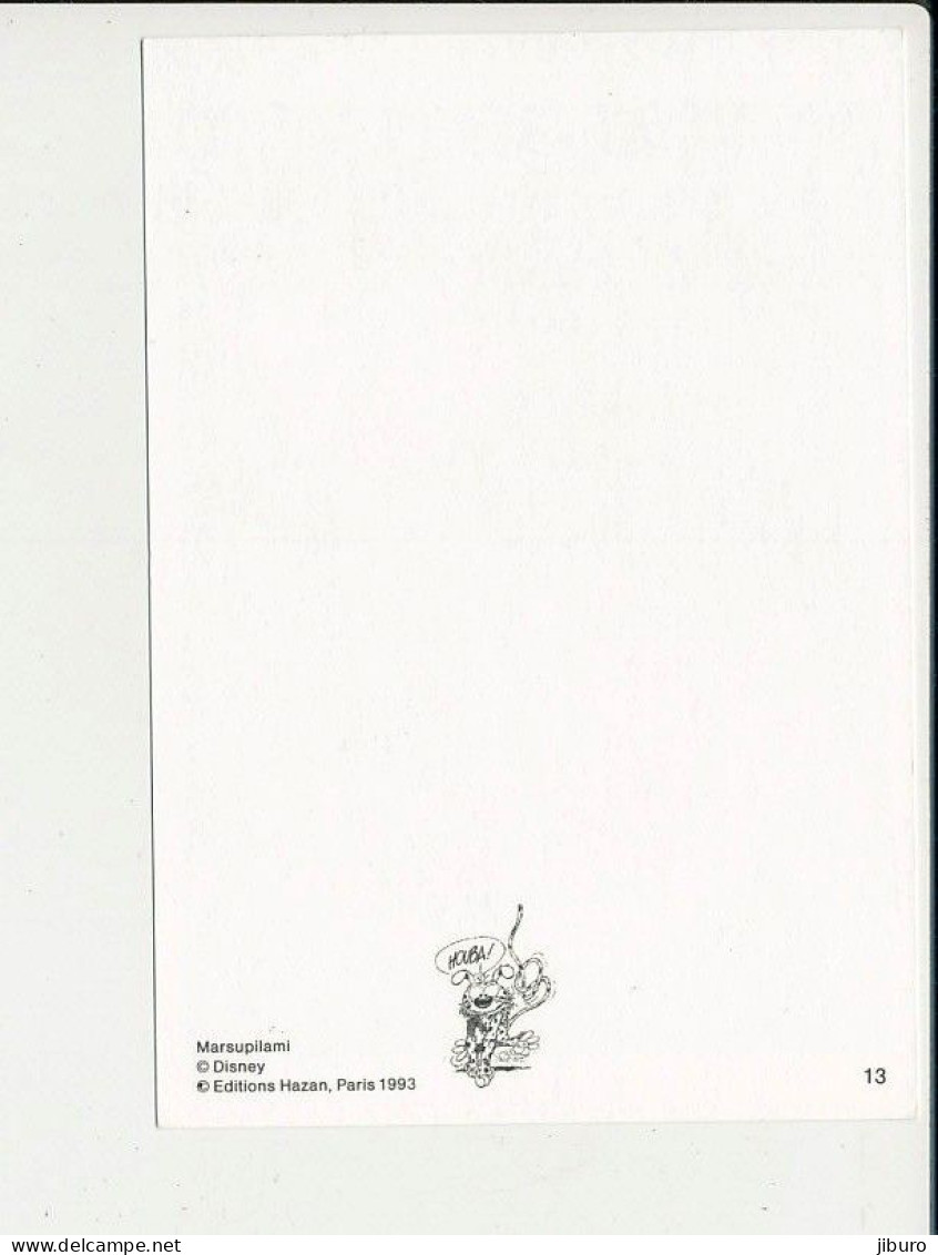 Carte Postale Marsupilami ( Editions Hazan 1993 - N° 13) CP-2/397 - Bandes Dessinées