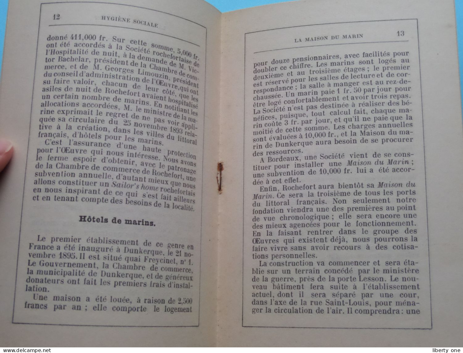 La MAISON du MARIN par Le Docteur F. BUROT >par Rochefort S.A. Imp. Ch. Thèze ( Voir SCANS ) 22 Pag. num.!