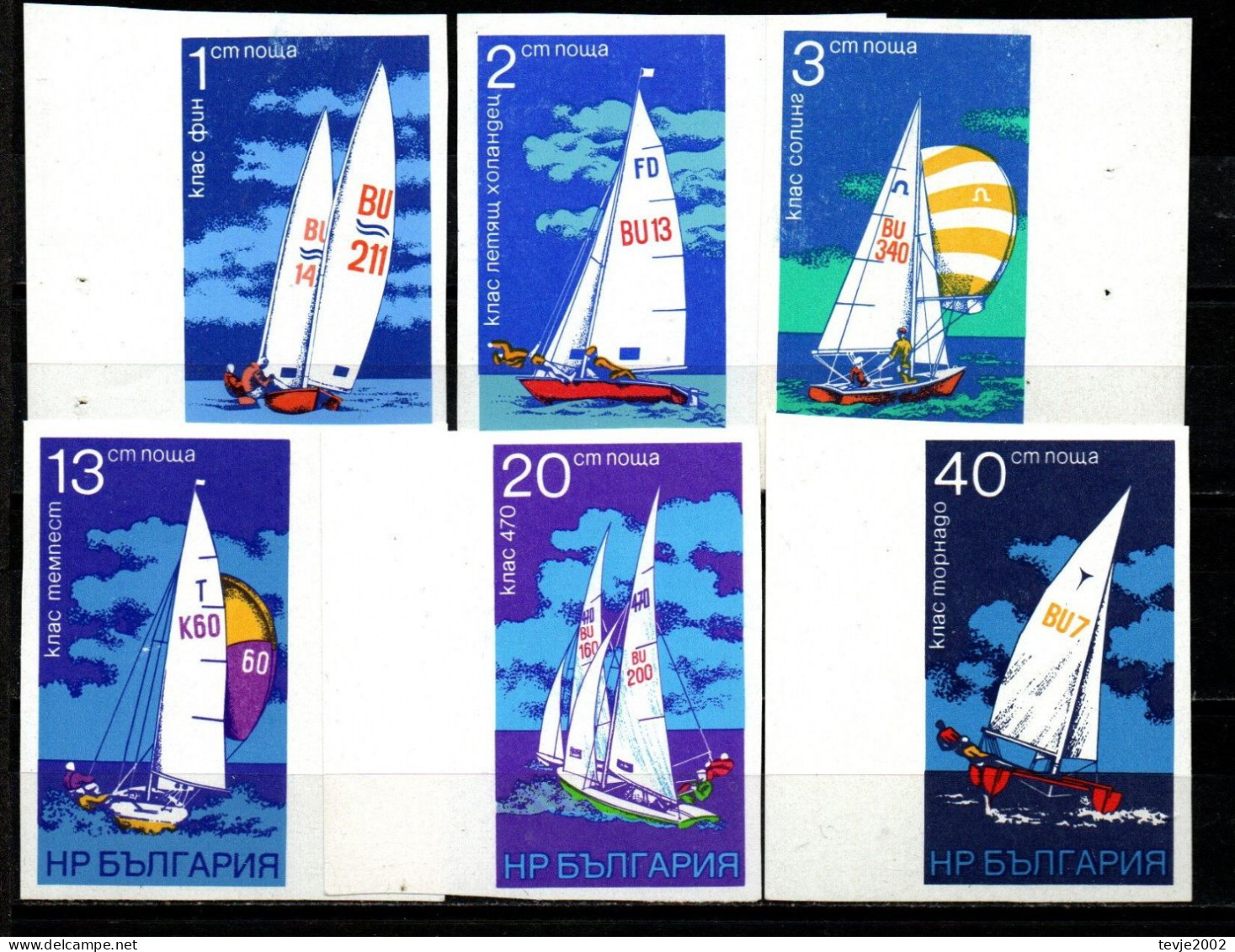 Bulgarien 1973 - Mi.Nr. 2294 -2299 - Postfrisch MNH - Sport Segeln Sailing - Unused Stamps