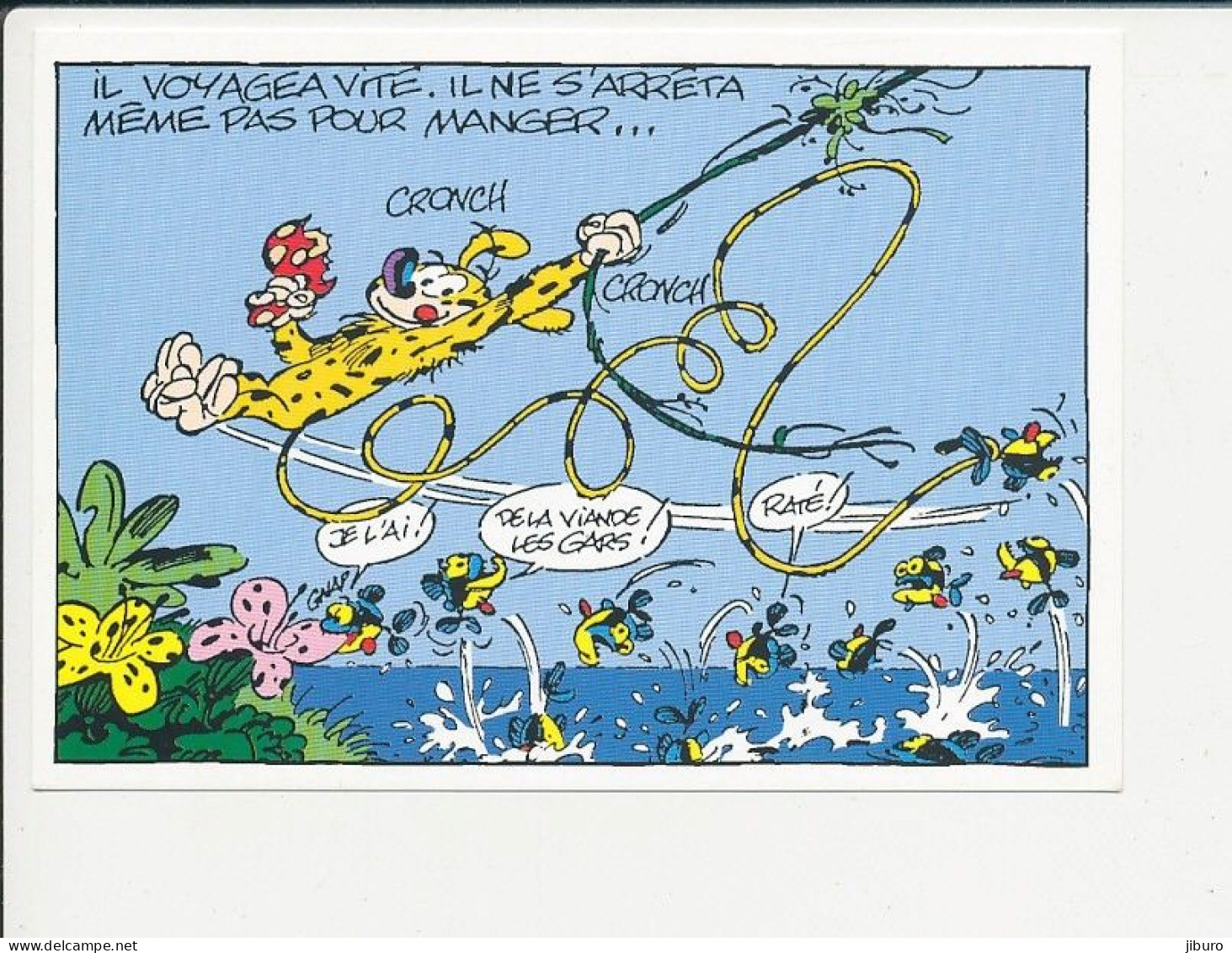 Carte Postale Marsupilami Liane Végétale Déplacement ?? Humour ( Editions Hazan 1993 - N° 17) CP-2/397 - Comics