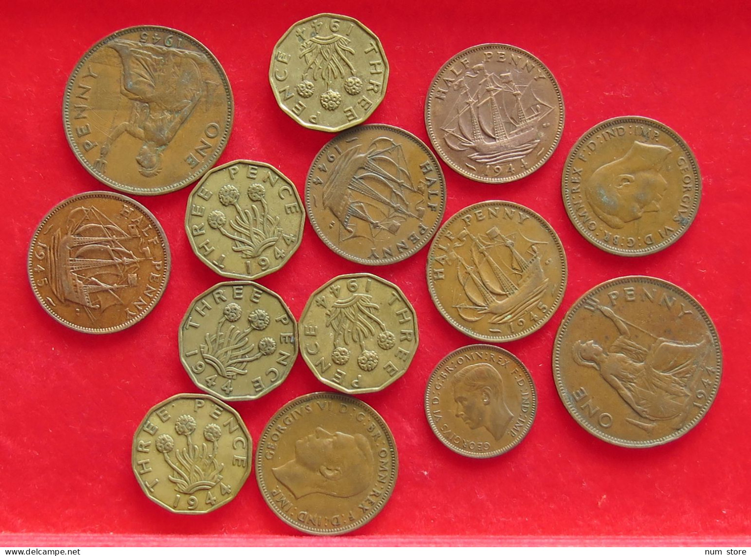 COLLECTION LOT GREAT BRITAIN WW2 1939-1945 14PC 90G #xx40 1364 - Collezioni