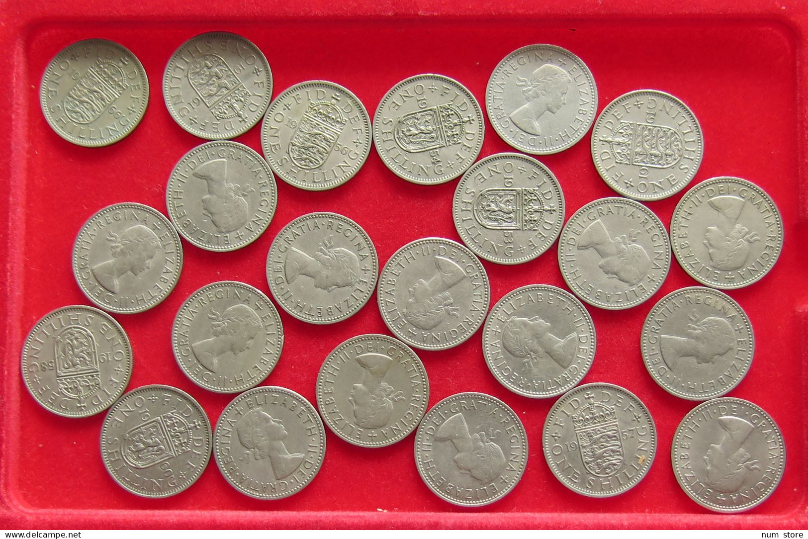 COLLECTION LOT GREAT BRIATIN SHILLING 23PC 130G #xx40 1451 - Colecciones