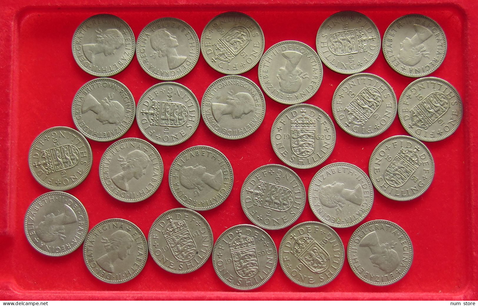 COLLECTION LOT GREAT BRIATIN SHILLING 24PC 136G #xx40 1450 - Colecciones