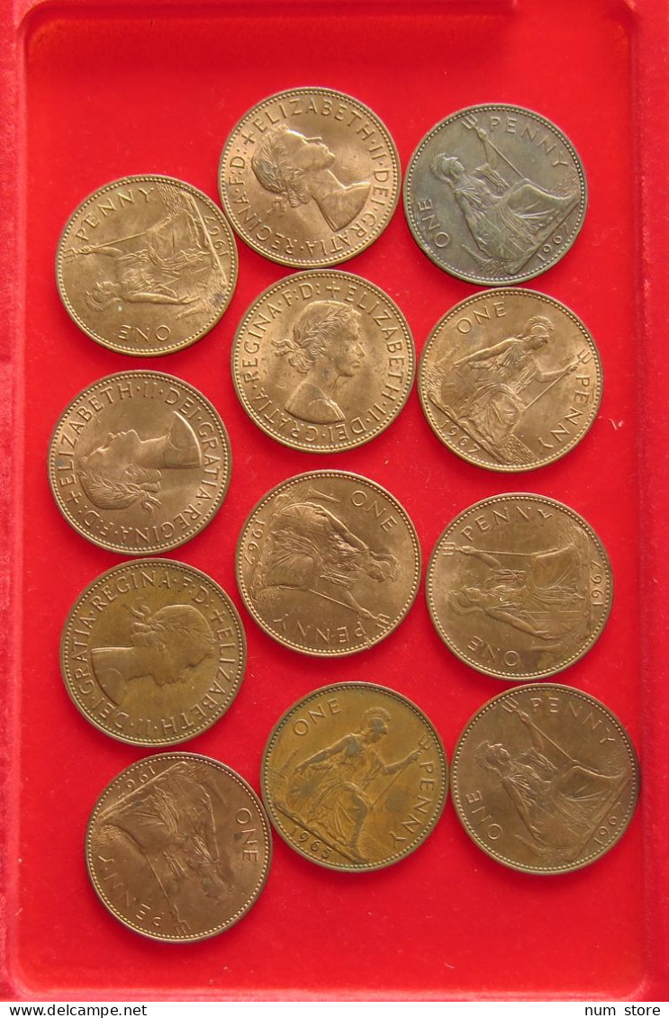 COLLECTION LOT GREAT BRIATIN PENNY TOP 12PC 114G #xx40 1446 - Collezioni