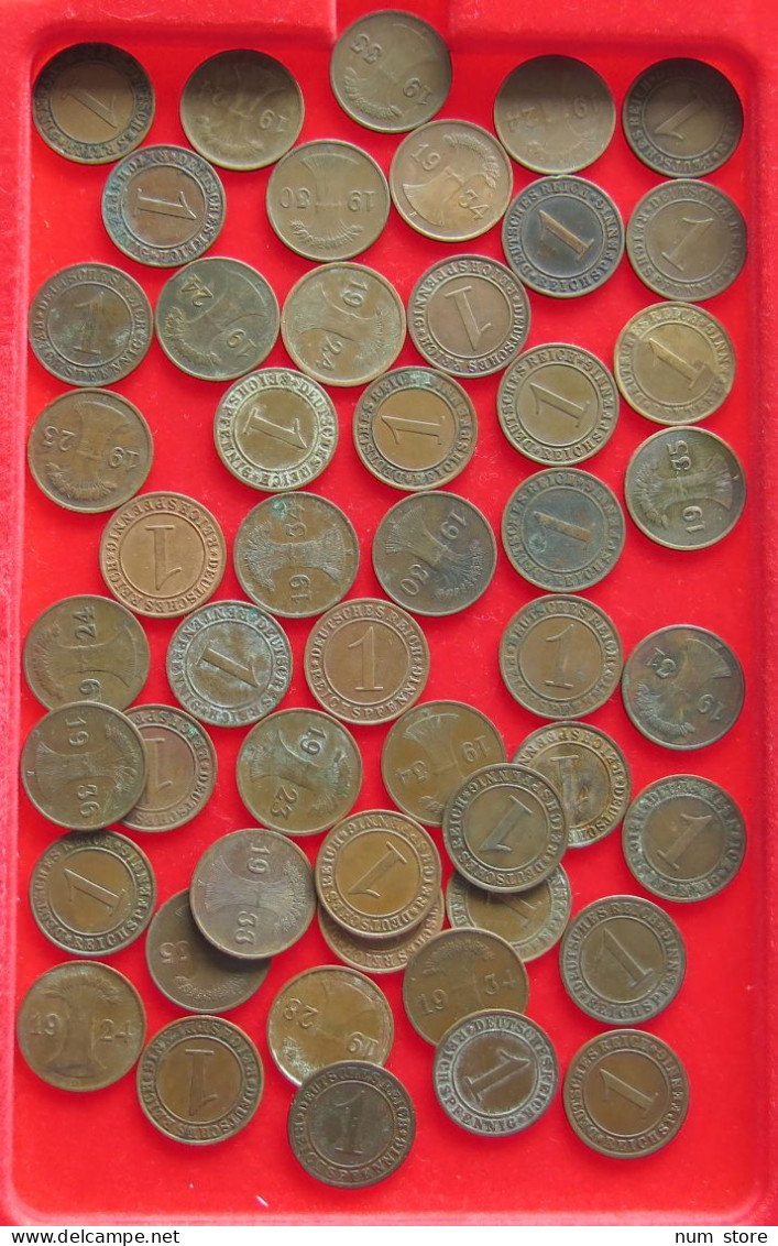 COLLECTION LOT GERMANY WEIMAR PFENNIG RENTEN REICH 50 PC 99G #xx40 1285 - Collections