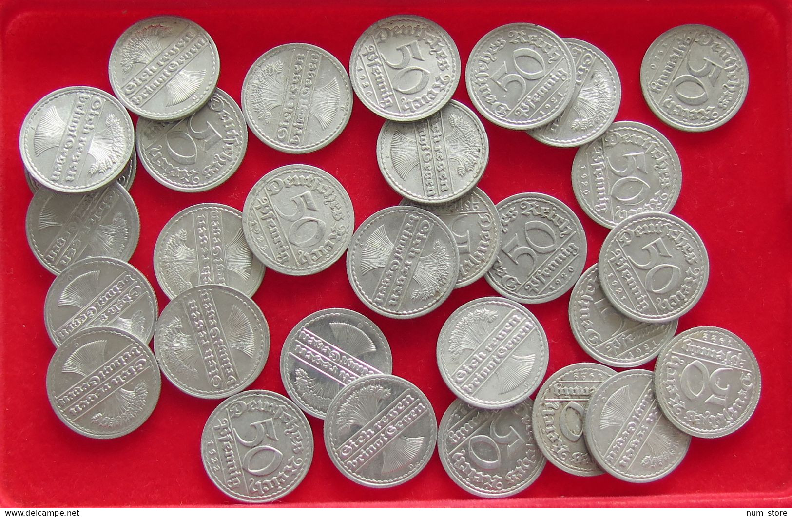 COLLECTION LOT GERMANY WEIMAR 50 PFENNIG 30PC 50G #xx40 1168 - Collezioni