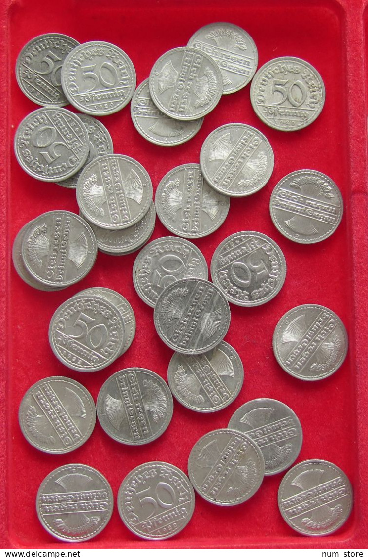 COLLECTION LOT GERMANY WEIMAR 50 PFENNIG 30PC 50G #xx40 1164 - Collections