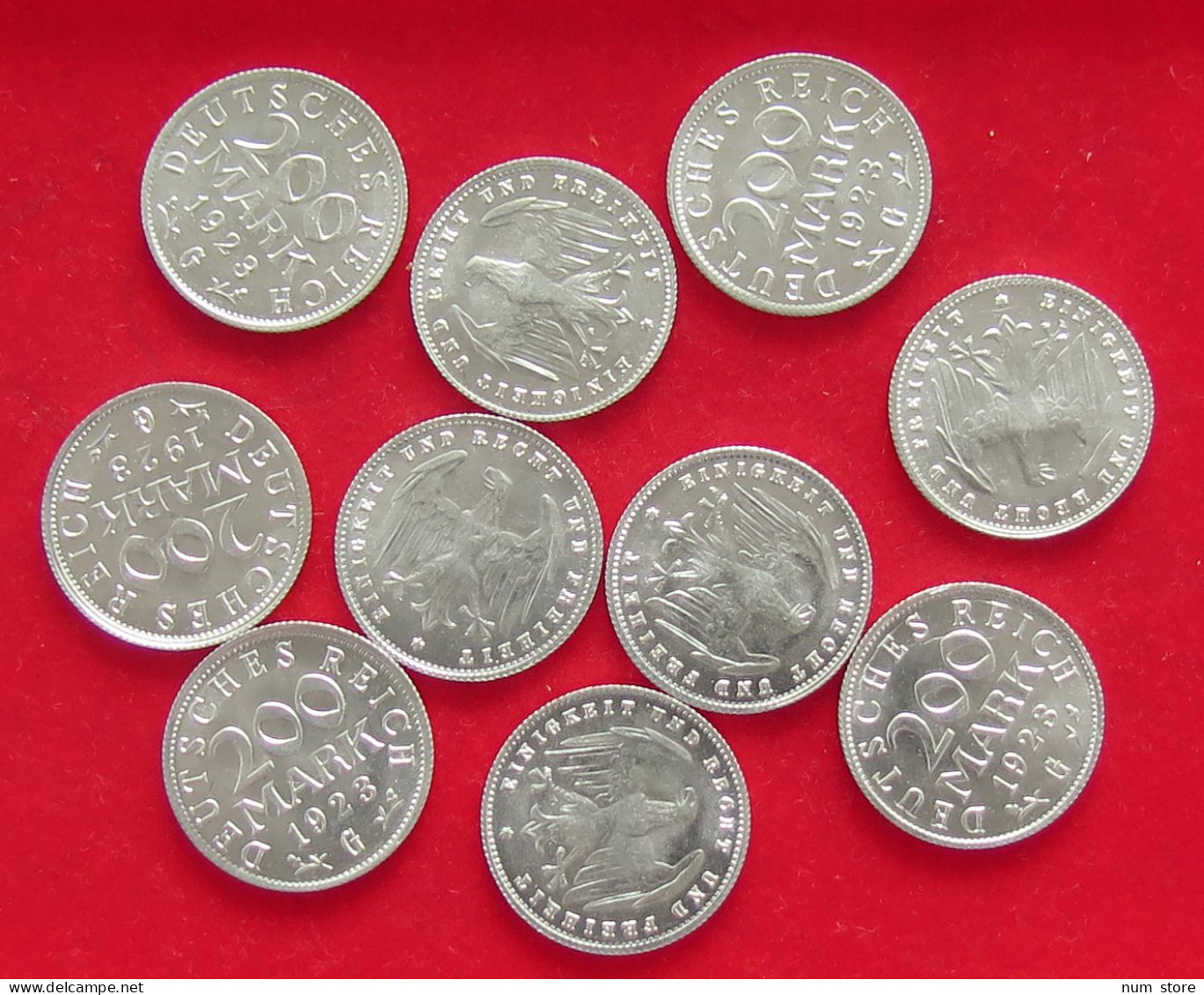 COLLECTION LOT GERMANY WEIMAR 200 MARK 10PC 11G #xx40 1147 - Colecciones