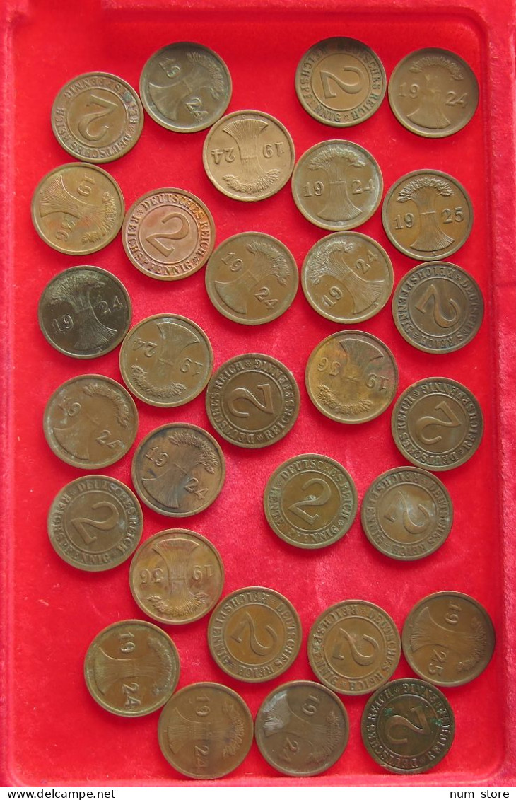 COLLECTION LOT GERMANY WEIMAR 2 PFENNIG 30PC 100G #xx40 1323 - Collezioni