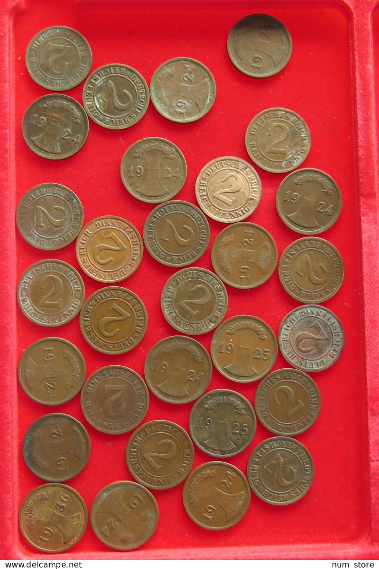 COLLECTION LOT GERMANY WEIMAR 2 PFENNIG 30PC 100G #xx40 1320 - Collezioni