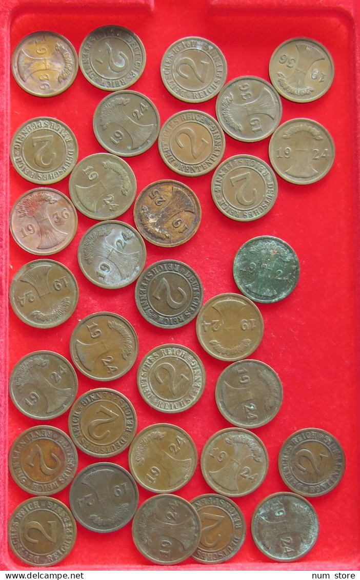 COLLECTION LOT GERMANY WEIMAR 2 PFENNIG 30PC 100G #xx40 1321 - Collezioni