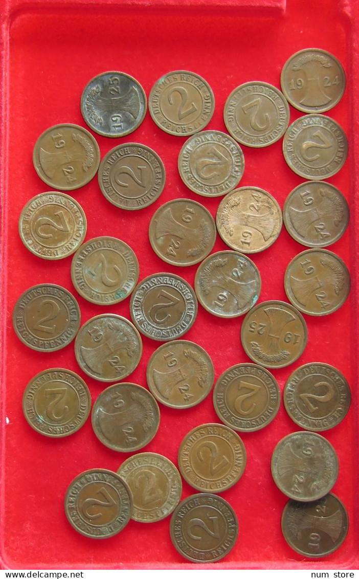 COLLECTION LOT GERMANY WEIMAR 2 PFENNIG 30PC 100G #xx40 1322 - Colecciones