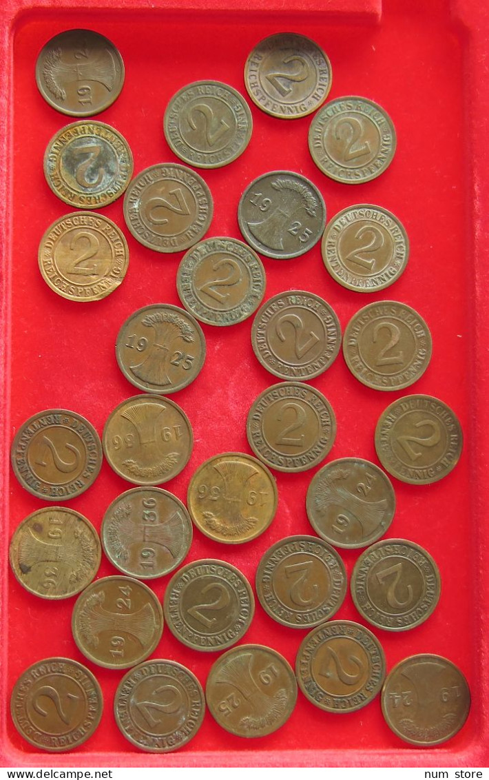 COLLECTION LOT GERMANY WEIMAR 2 PFENNIG 30PC 100G #xx40 1319 - Verzamelingen