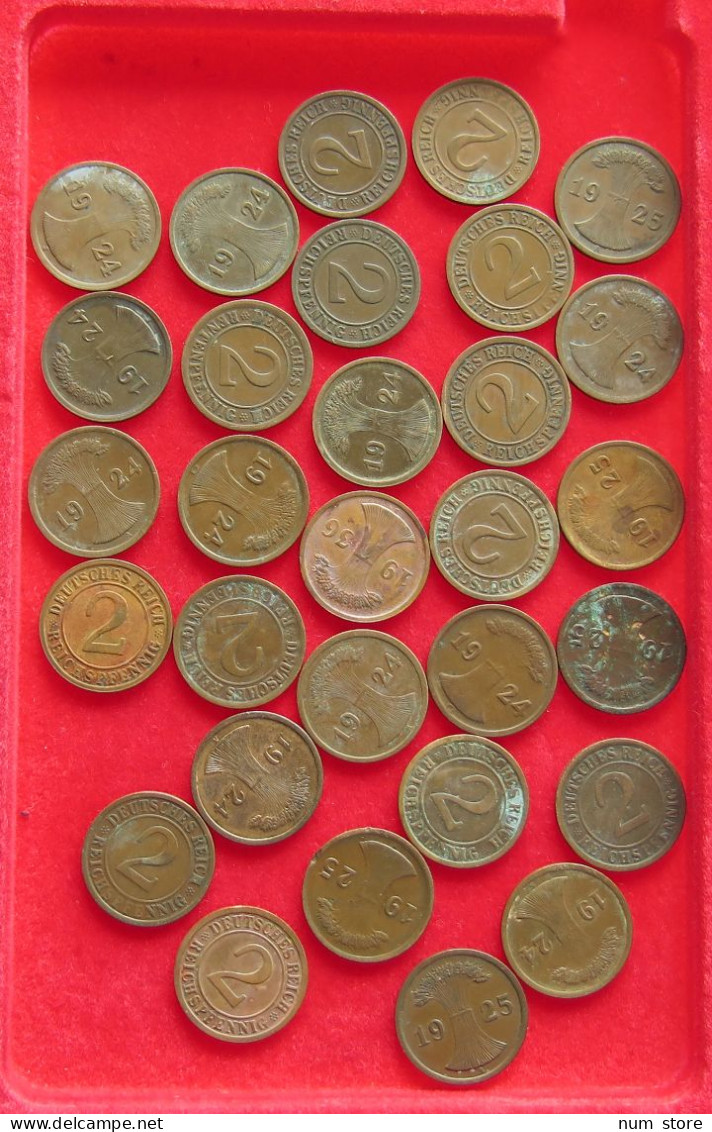 COLLECTION LOT GERMANY WEIMAR 2 PFENNIG 30PC 100G #xx40 1316 - Collezioni